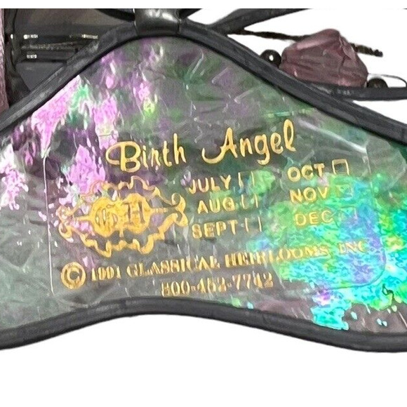 Vintage Classical Heirlooms 1991 Iridescent Birth Angel - Pink October 5 1/4” - Picture 4 of 6